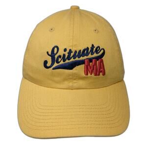 Perrin Baseball Cap Yellow OSFM Scituate MA Massachusetts Slideback Cotton Hat